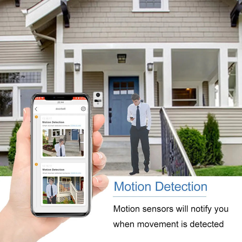 10-inch video intercom doorbell system with outdoor unit and 1080P HD camera for home security monitoring