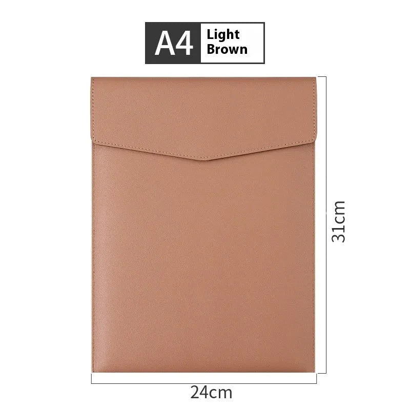 A4 vertical PVC file bag in black for business document organisation