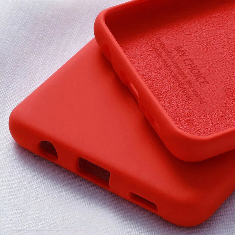 Plain solid colour Samsung phone case in red with TPU PC injection moulded back cover