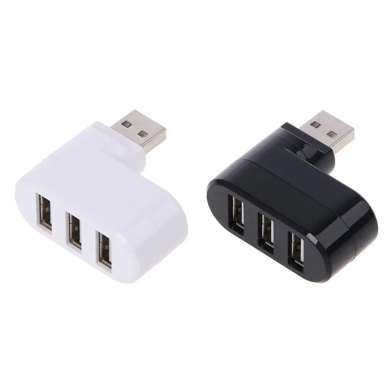 Notebook expansion multi-port USB hub splitter converter in black ABS plastic