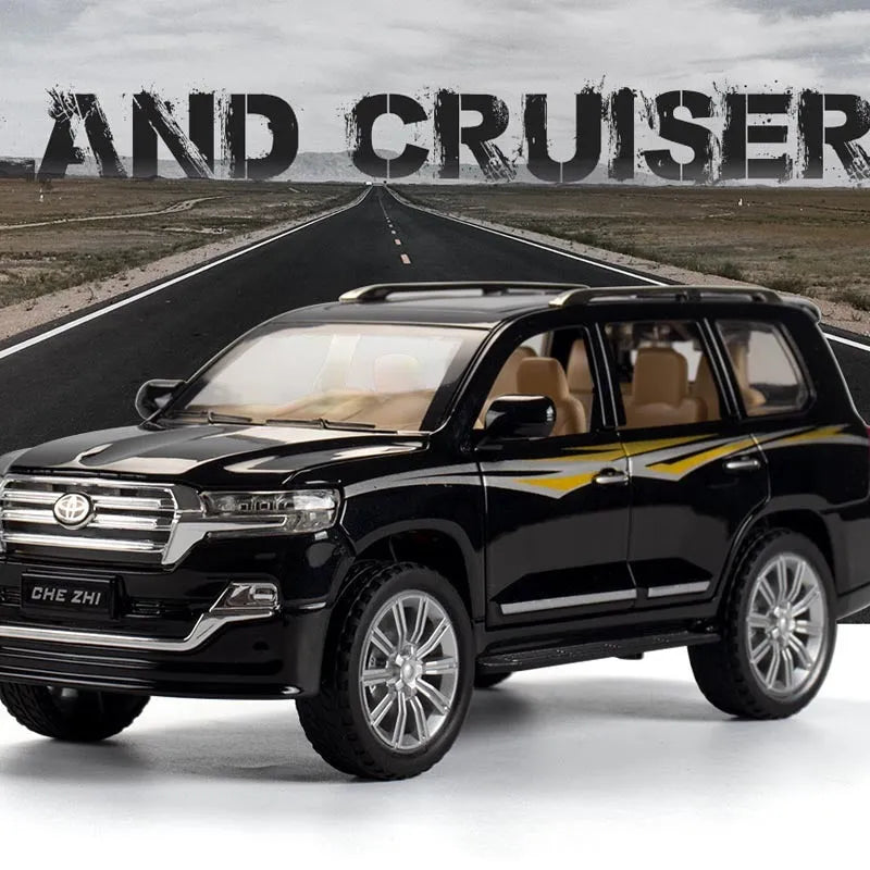 Alloy pull back sound and light off-road vehicle car model 1:24 scale black colour
