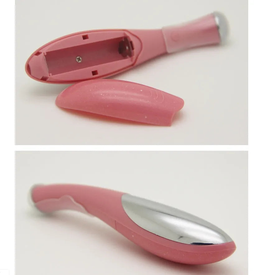 Eye massager beauty pen in white with single gear and battery included for home eye care