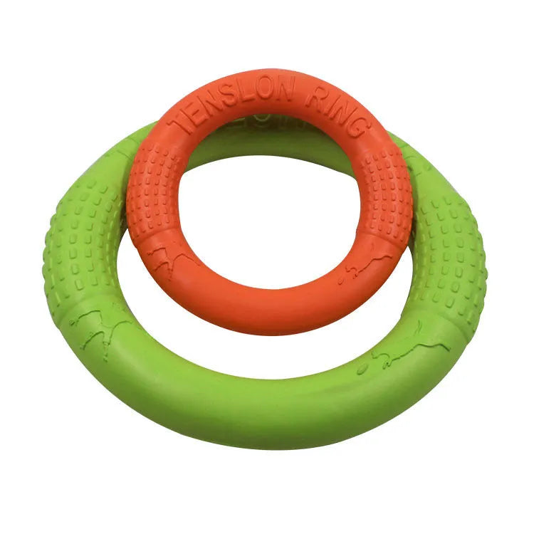 EVA pet pull ring in orange colour with dog training toy diameter 18cm and 28cm options