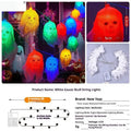 Halloween battery-powered LED coloured lights for indoor wall decoration with plastic shell