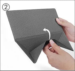 Non-slip portable cooling bracket for notebook, ergonomic stand with anti-slip fibre texture, blue colour