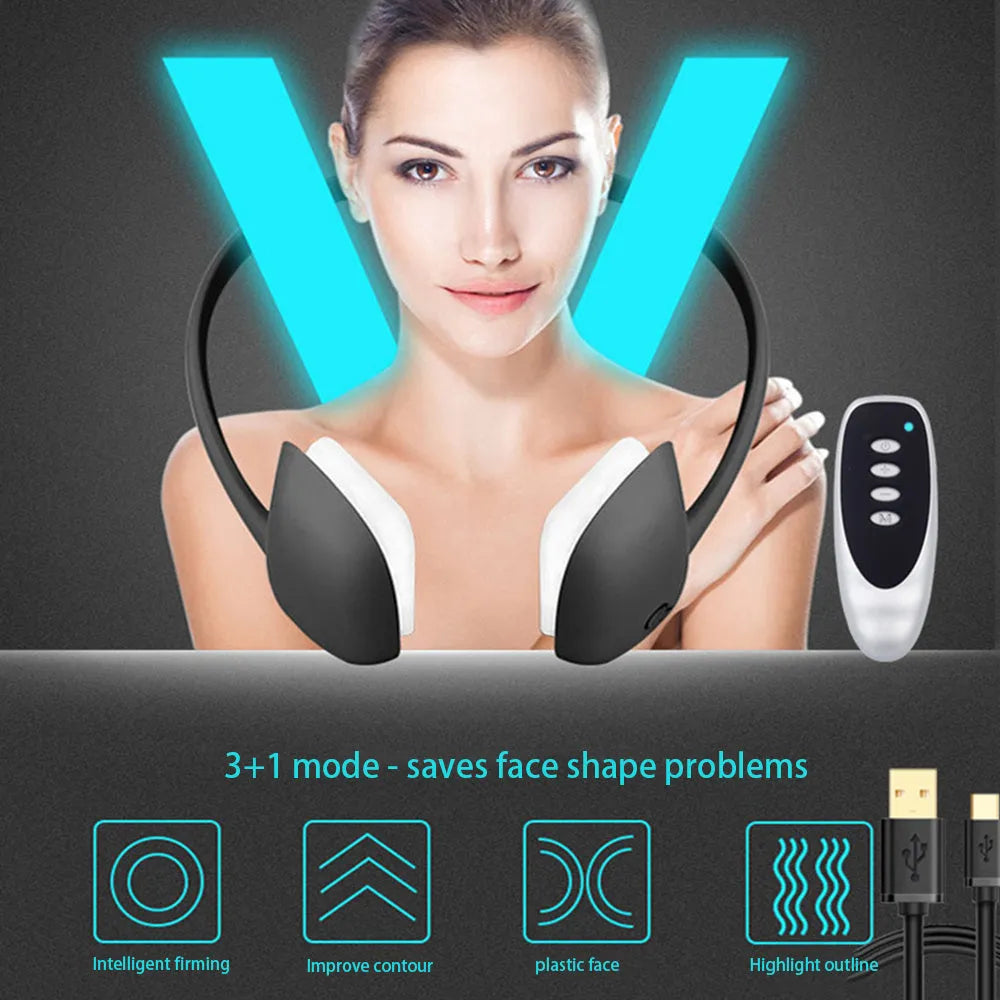 Micro Current Facial Facelift device in Black, showing compact size for facial massage and lifting