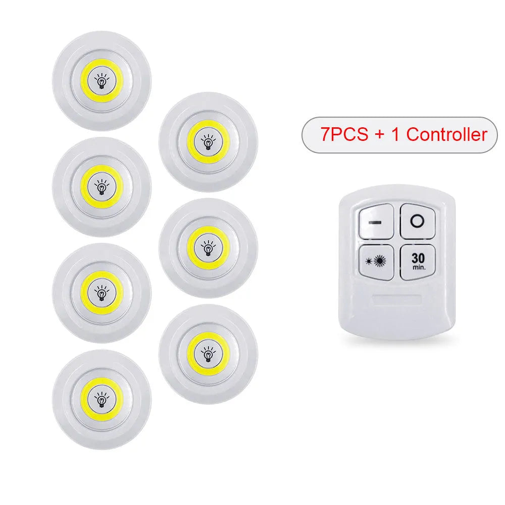 Dimmable LED light box set with remote control, three night lights, 5W cold warm white