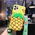 Cartoon camouflage silicone wallet case for Huawei phones showing built-in card slots on the back.