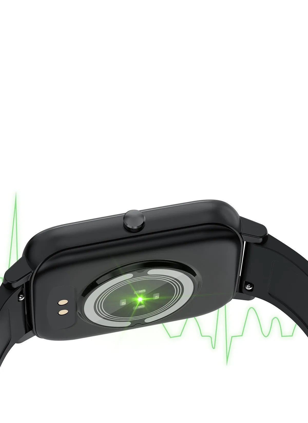 H80 fashion sports smart watch with ECG and blood oxygen monitoring on a silicone strap