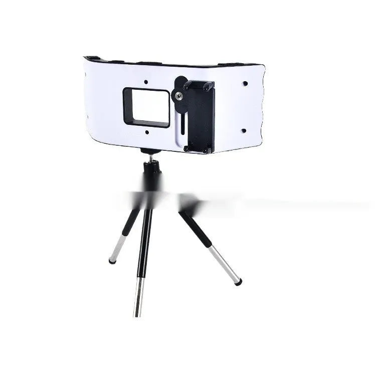 Dental oral photography fill-in light bracket in black and white with compact packaging