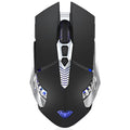 Black silent wireless Bluetooth e-sports mouse with 800mAh rechargeable battery