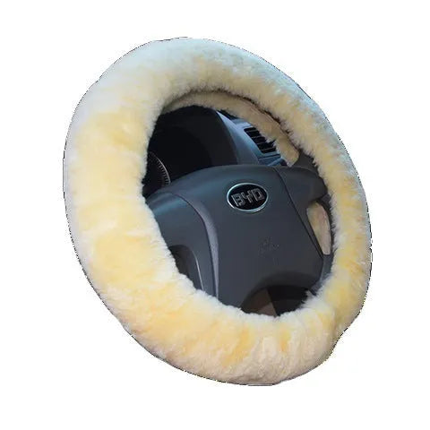 Wool blend steering wheel cover and two matching door handle covers in a choice of colours.