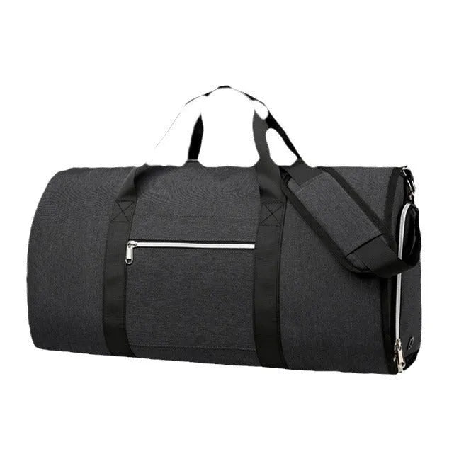 Oxford cloth multi-purpose bag in grey with organisational compartments and expansion functionality