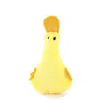 Yellow duck plush pet toy with catnip filling and rattle sound for cats and dogs