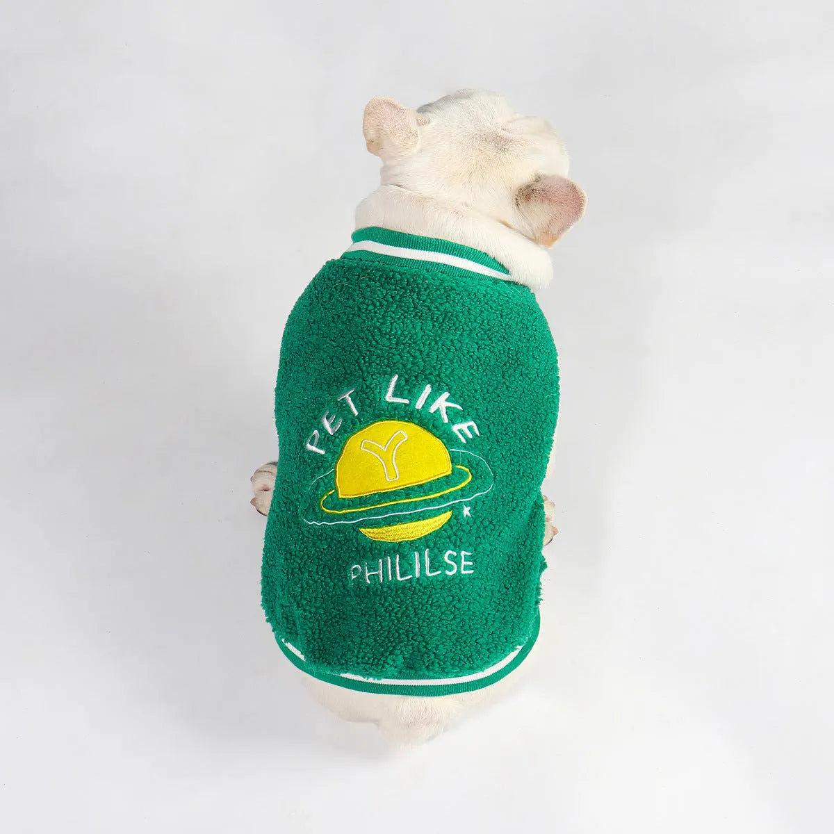 Green fleece-lined dog winter jacket for larger breeds sizes L XL XXL 3XL 4XL
