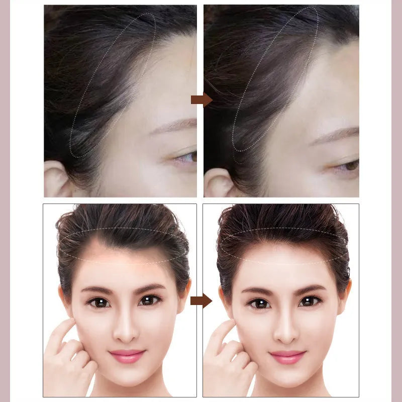 Hairline repairing shadow powder 3g in light yellow and dark brown shades for forehead curve beautification