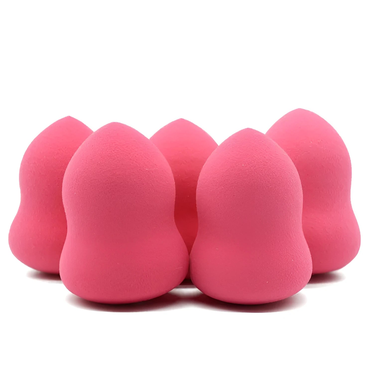 Pink makeup foundation sponge cosmetic puff with 4x4x5.6cm dimensions for wet or dry application