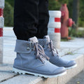 Men's high-top lace-up canvas sneakers in multiple colours