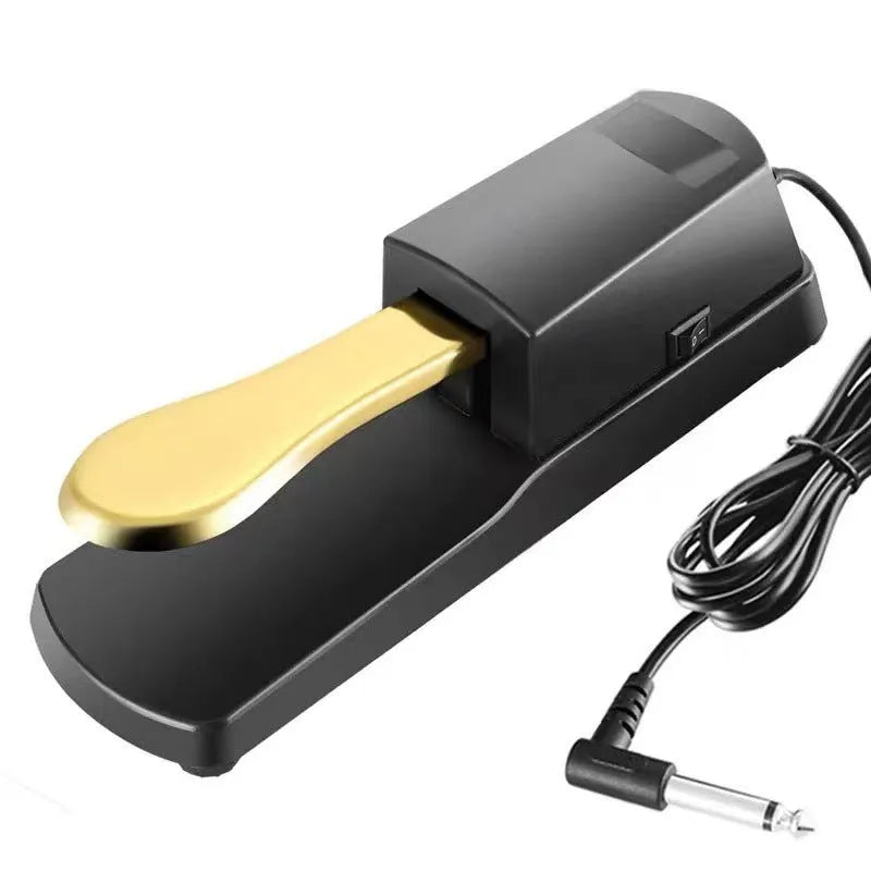 Universal electronic keyboard sustain pedal in ABS plastic with single leg design