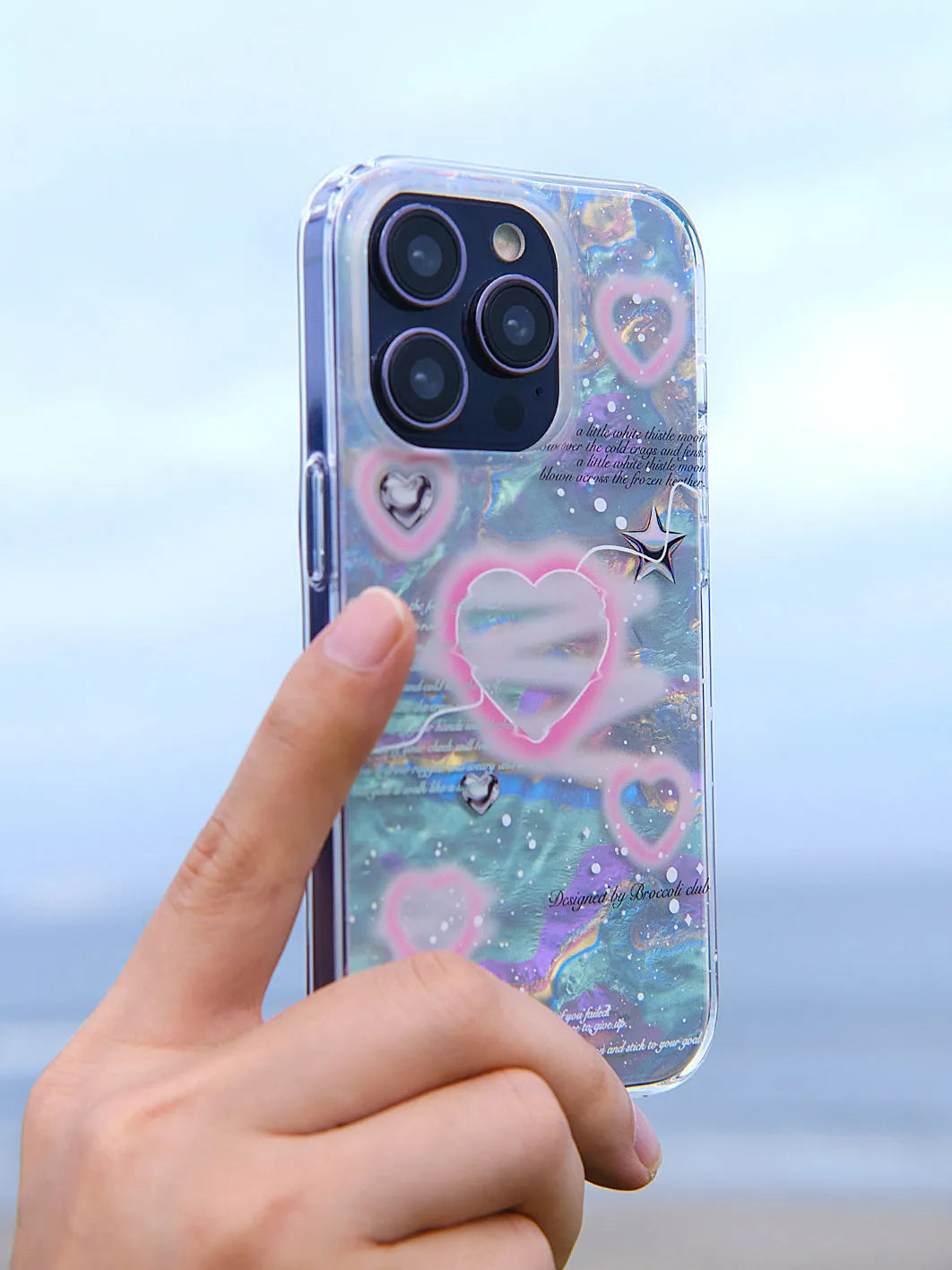Shell Pattern Double-layer Printing Phone Case TPU Anti-fall Protective Cover for iPhone 12 13 14 15 Series Including Pro Pro Max Plus in Love Fragments Colour