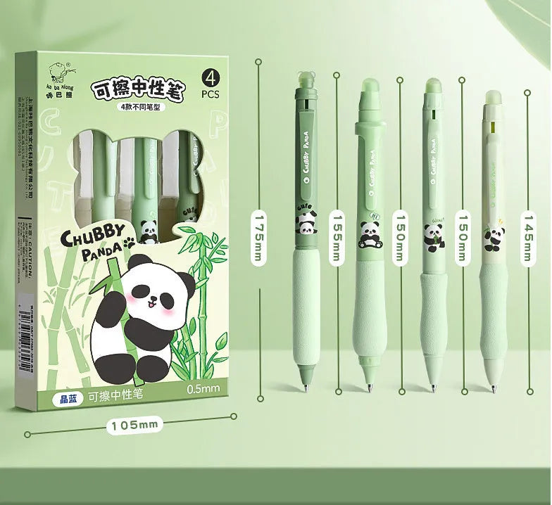 Erasable gel pen with cartoon designs and 0.5mm tip in plastic casing