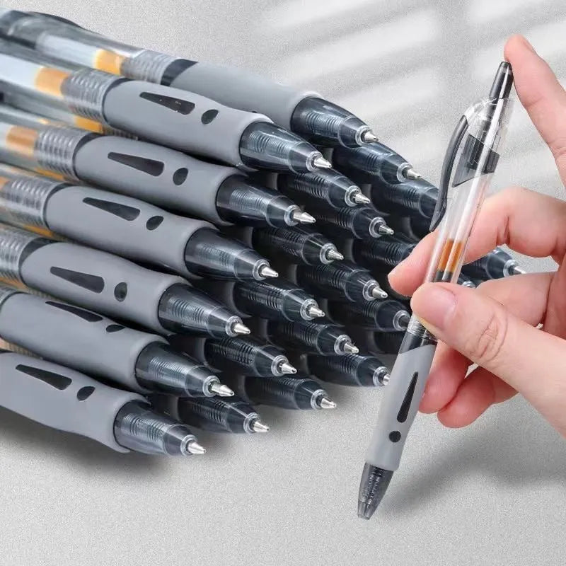 0.5mm gel pen with black, blue and red ink refills for office and school use