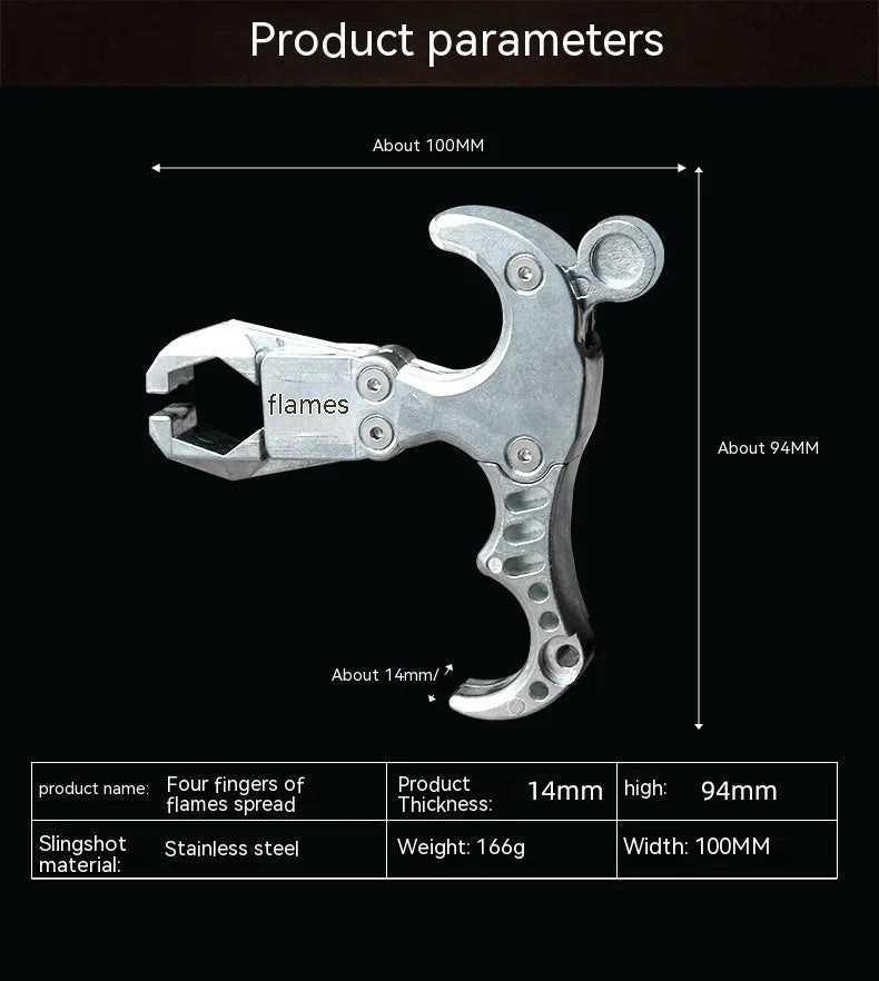 Alloy two-axis harpoon release clip for bow fishing equipment
