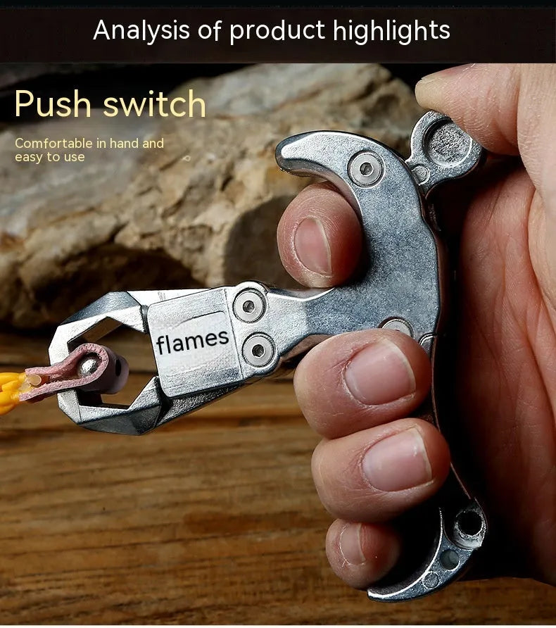 Alloy two-axis harpoon release clip for bow fishing equipment