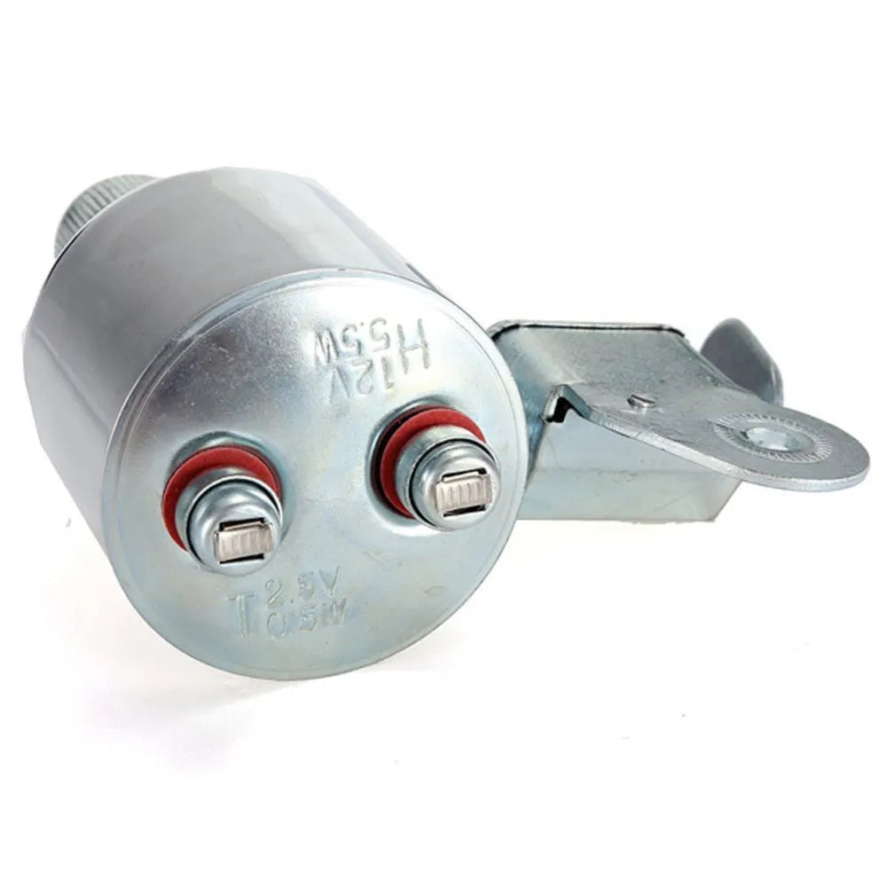 Silver bicycle dynamo generator light modification set for front fork or frame mounting