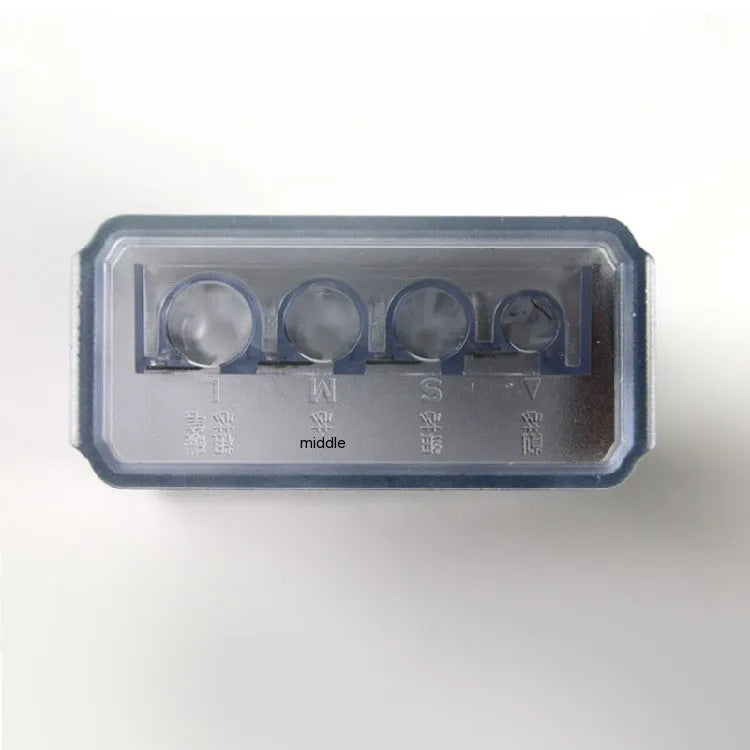 Geometric four-hole pencil sharpener with replaceable blades and screwdriver