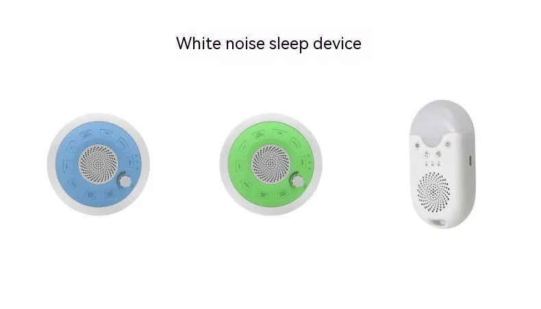 Rechargeable white noise sleep aid instrument in blue flying saucer design with music function