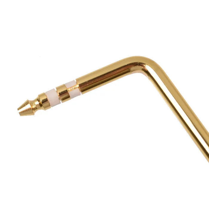Direct plug-in metal tremolo arm for guitar in black, blue, gold, and silver colour options.