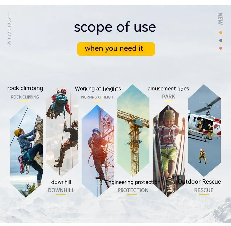 Climbing carabiner with automatic master lock in five colour options