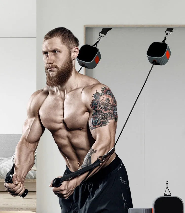 Multifunctional chest expander and dumbbell rowing machine fitness equipment with adjustable resistance bands
