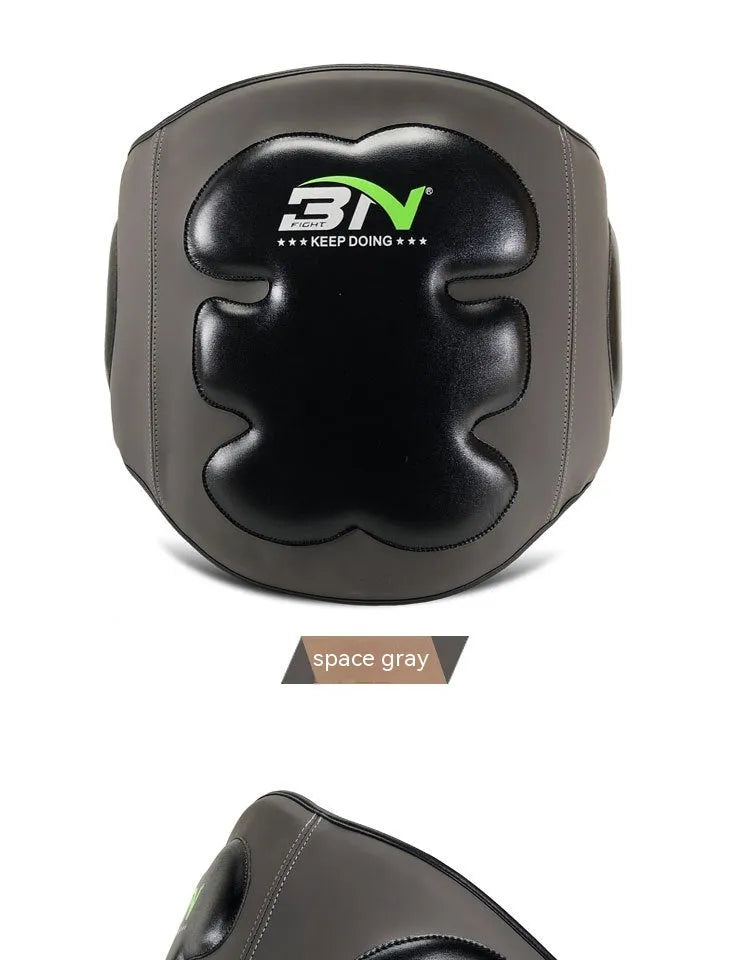 Sanda boxing chest protection target for waist defence in dark grey or khaki colour