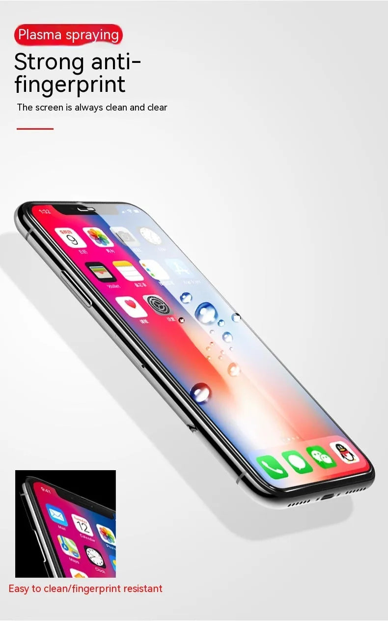 HD tempered glass screen protector for Samsung phones on a mobile device.