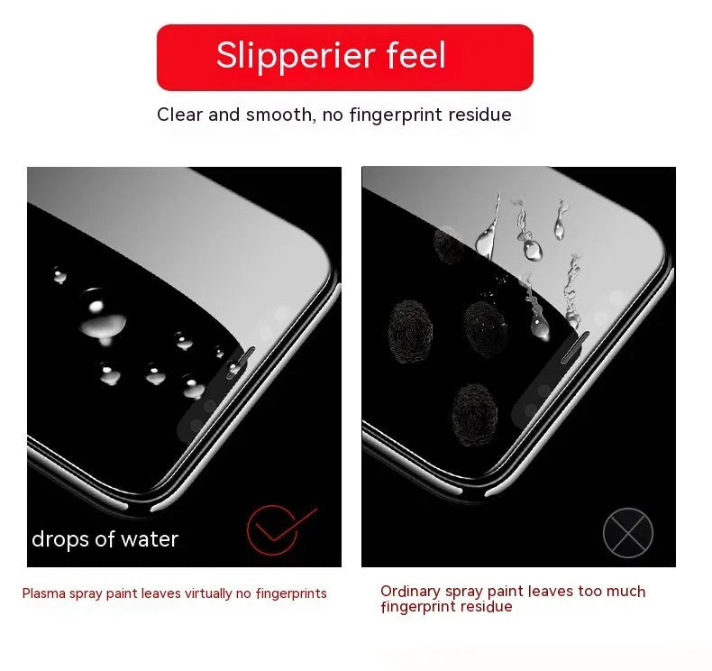 HD tempered glass screen protector for Samsung phones on a mobile device.