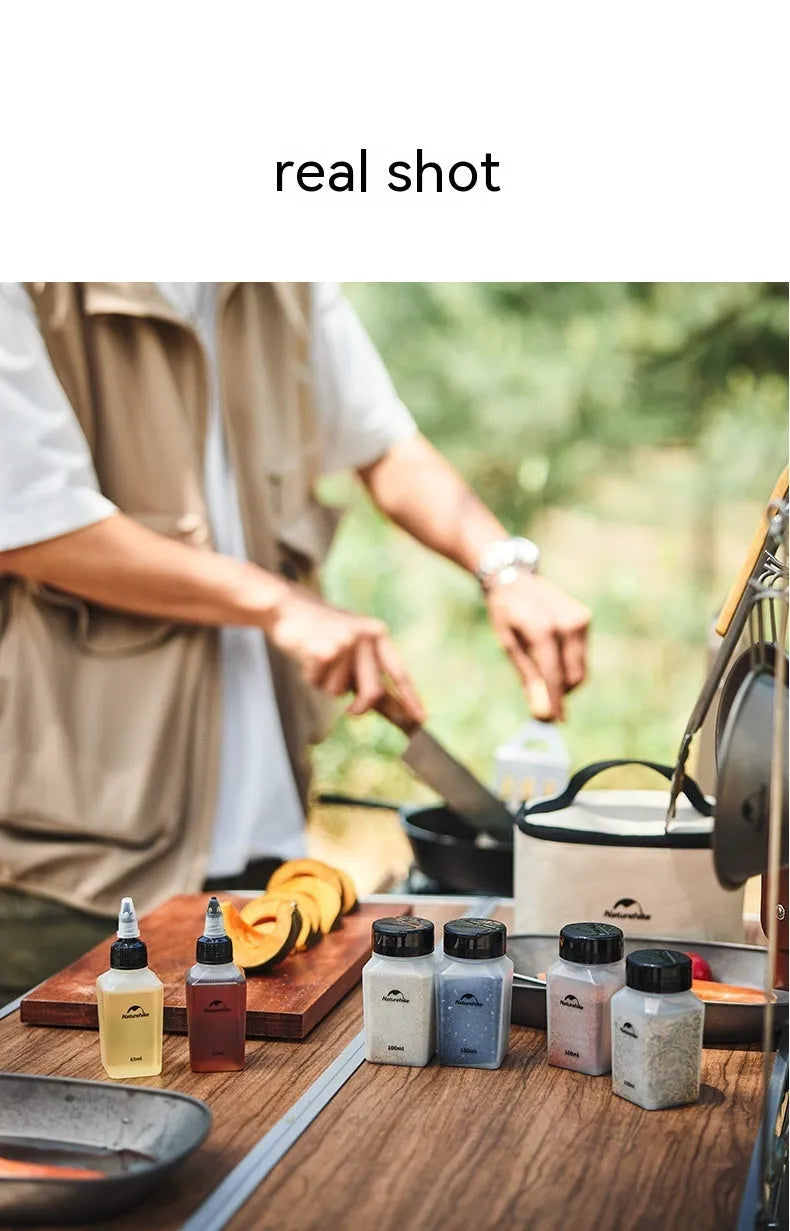 Naturehike six-piece portable seasoning bottle set in modern simplicity style
