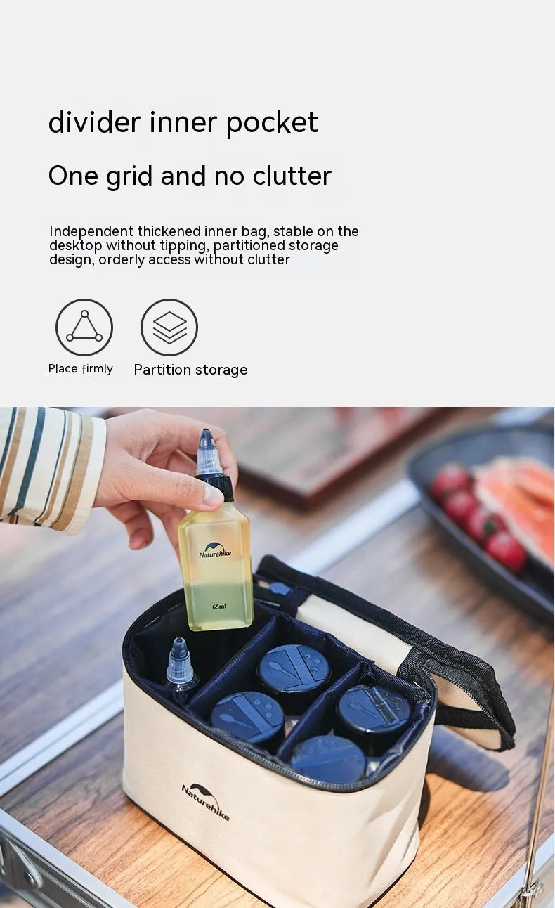 Naturehike six-piece portable seasoning bottle set in modern simplicity style