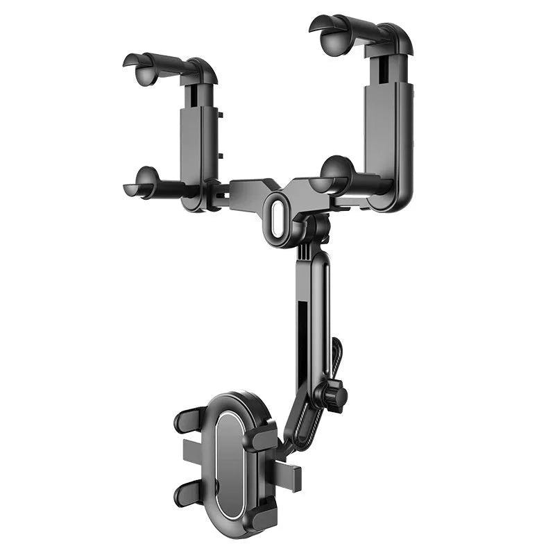 Car rearview mirror bracket ABS universal phone holder with clip-on and folding rod style