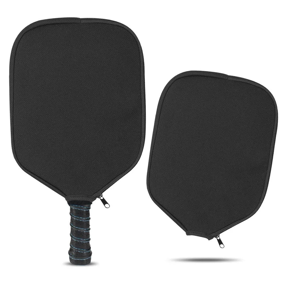 Black neoprene racket protective sleeve for table tennis equipment
