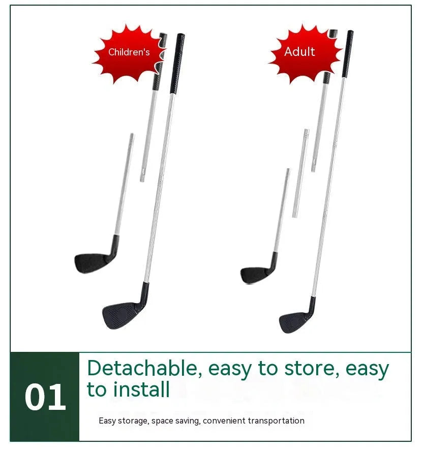Metal golf club for adult or children's outdoor recreation and practice