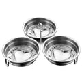 Small stainless steel heart-shaped egg steamer or round egg cooker for stovetop use