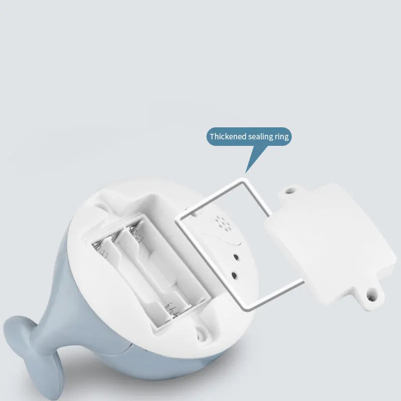 Automatic water induction whale bath toy spraying water with colourful LED lights