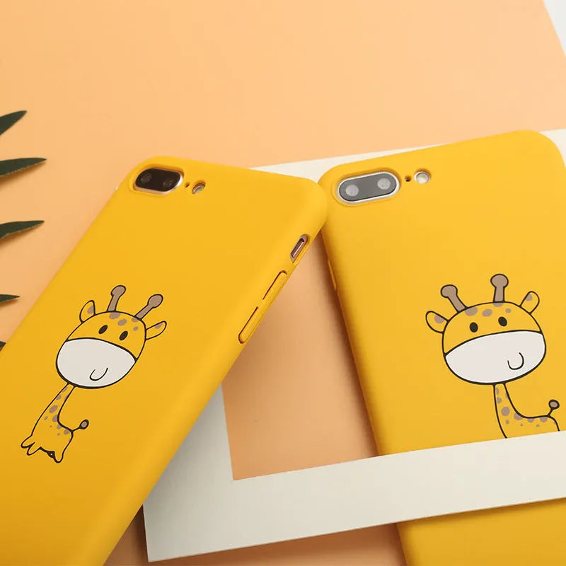 Yellow hard PC pattern phone case for iPhone XR XS Max 6 6s 6 Plus 7 8 7 Plus 8 Plus X