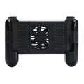 Black Bluetooth cooling game controller P2 for Apple iPhone mobile gaming.
