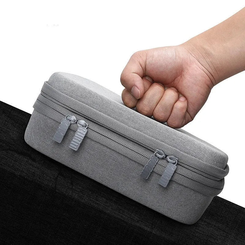 Black EVA digital storage bag for headphones and tech accessories organisation