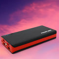 20000mAh portable power bank in multiple colours with dual USB charging ports
