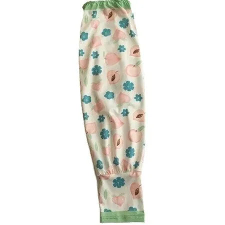 Printed viscose UV protection oversleeves in floral pattern and solid colour options
