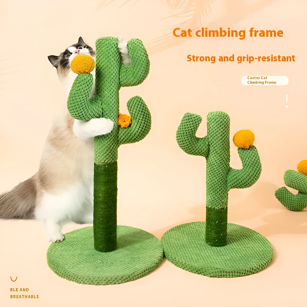 Masson cactus design cat scratching post and climber made from cotton thread